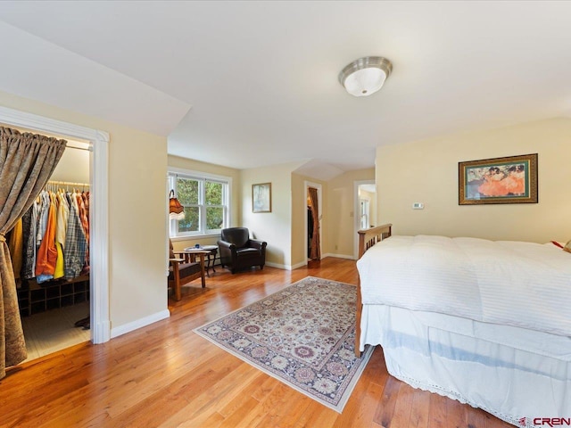 445 4th St, Ouray, CO 81427 - bedroom featuring a spacious closet, light wood-style floors, a closet, and baseboards