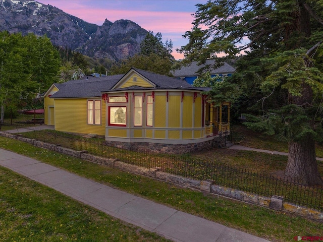 445 4th St, Ouray, CO 81427 - view of front of property featuring a mountain view and an attached garage
