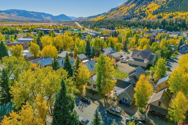 418 Elk Ave, Crested Butte, CO 81224 - aerial perspective of suburban area with mountains