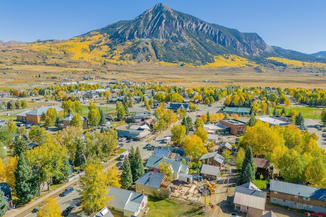 418 Elk Ave, Crested Butte, CO 81224 - aerial perspective of suburban area with a mountain backdrop