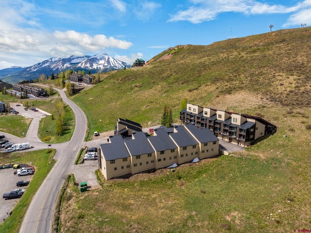 15 Marcellina Ln # 120, Mount Crested Butte, CO 81225 - aerial overview of property's location featuring a mountain backdrop