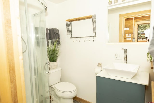 103 W 10 1/2 St, Creede, CO 81130 - full bath with a stall shower, toilet, and vanity