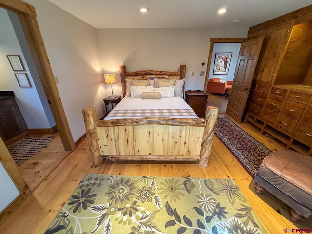 414 Maroon Ave, Crested Butte, CO 81224 - bedroom with light wood-style floors, recessed lighting, and baseboards
