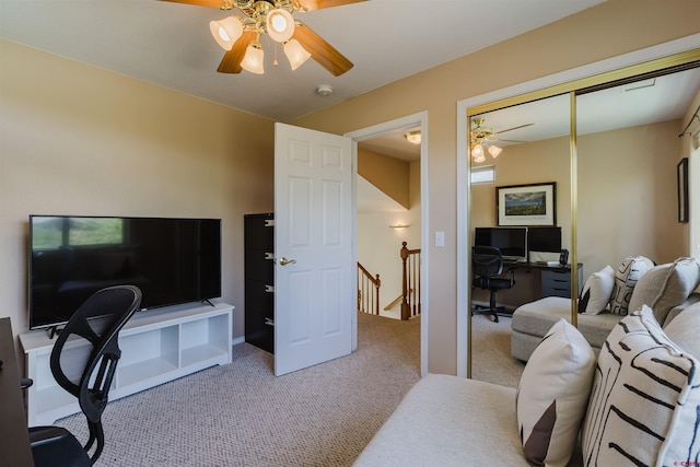 311 Falcon Dr, Pagosa Springs, CO 81147 - office space with ceiling fan and carpet flooring