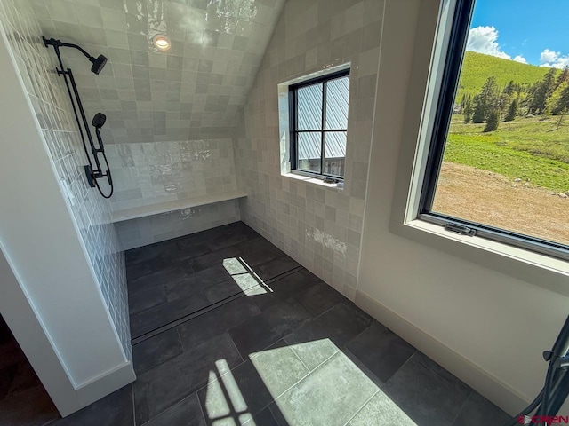 470 Meadow Dr, Crested Butte, CO 81224 - bathroom with a tile shower and baseboards