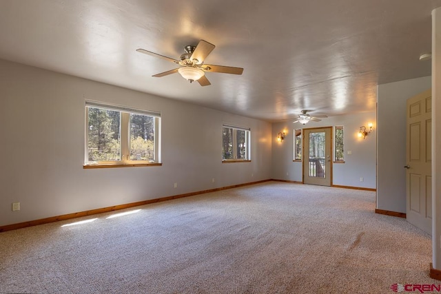 30 Stagecoach Rd, Bayfield, CO 81122 - empty room with light carpet, a ceiling fan, and baseboards