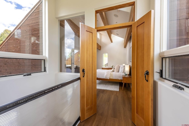 123 Boulders Way, Mountain Village, CO 81435 - hallway with dark wood finished floors