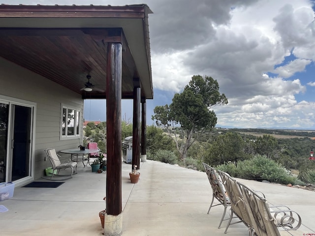 24180 Rd V.4, Dolores, CO 81323 - view of patio / terrace with a ceiling fan