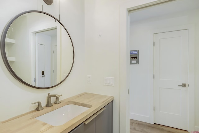 350 Country Club Dr Unit 308A, Crested Butte, CO 81224 - bathroom with vanity and wood finished floors