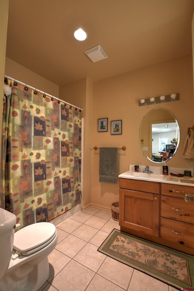76 Pinnacle Dr, Ridgway, CO 81432 - full bathroom with toilet, vanity, tile patterned flooring, and a shower with shower curtain