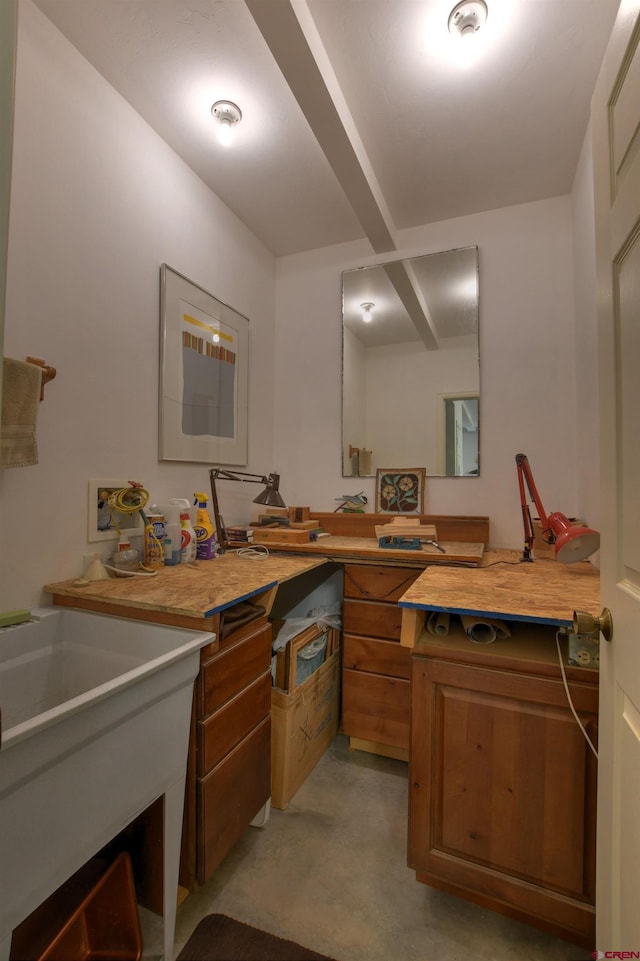 76 Pinnacle Dr, Ridgway, CO 81432 - bathroom featuring finished concrete flooring and vanity