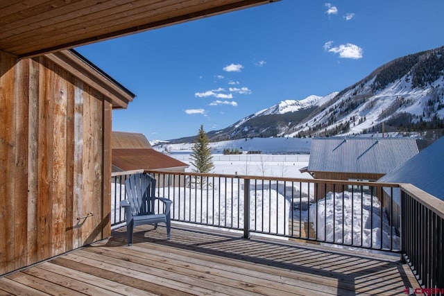 918 Belleview Ave, Crested Butte, CO 81224 - snow covered deck with a mountain view
