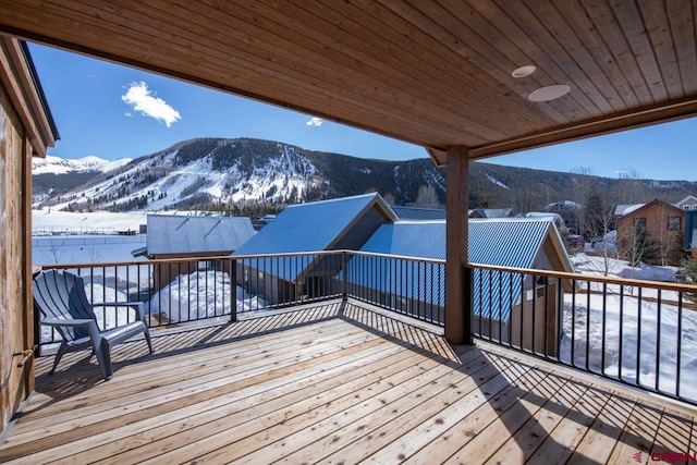 918 Belleview Ave, Crested Butte, CO 81224 - snow covered deck with a mountain view