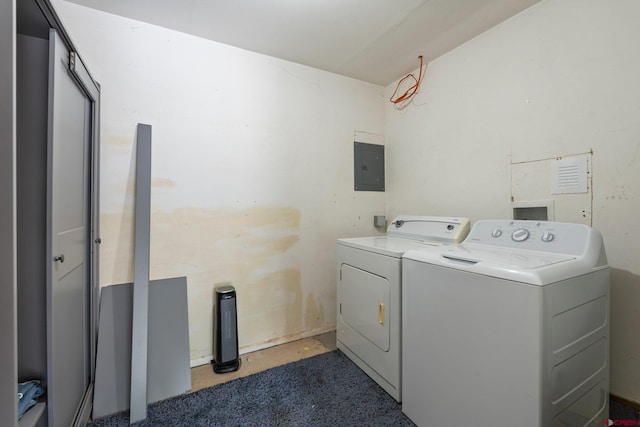 2224 Crestview Dr, Durango, CO 81301 - laundry area with washing machine and clothes dryer and electric panel