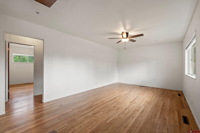 2224 Crestview Dr, Durango, CO 81301 - spare room featuring light wood-style floors and a ceiling fan