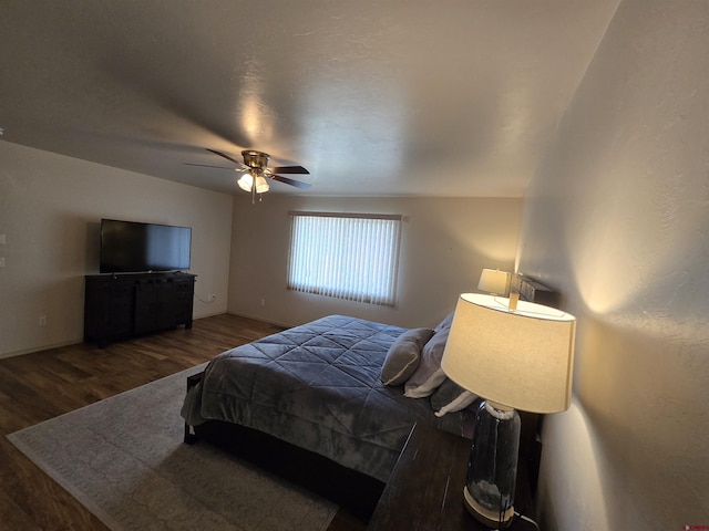 1285 Peppertree Dr, Montrose, CO 81401 - bedroom with wood finished floors and ceiling fan