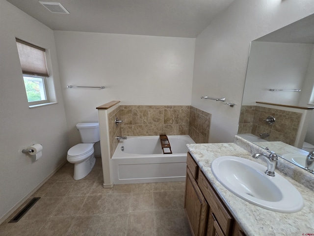 1285 Peppertree Dr, Montrose, CO 81401 - bathroom with a bath, vanity, and tile patterned floors