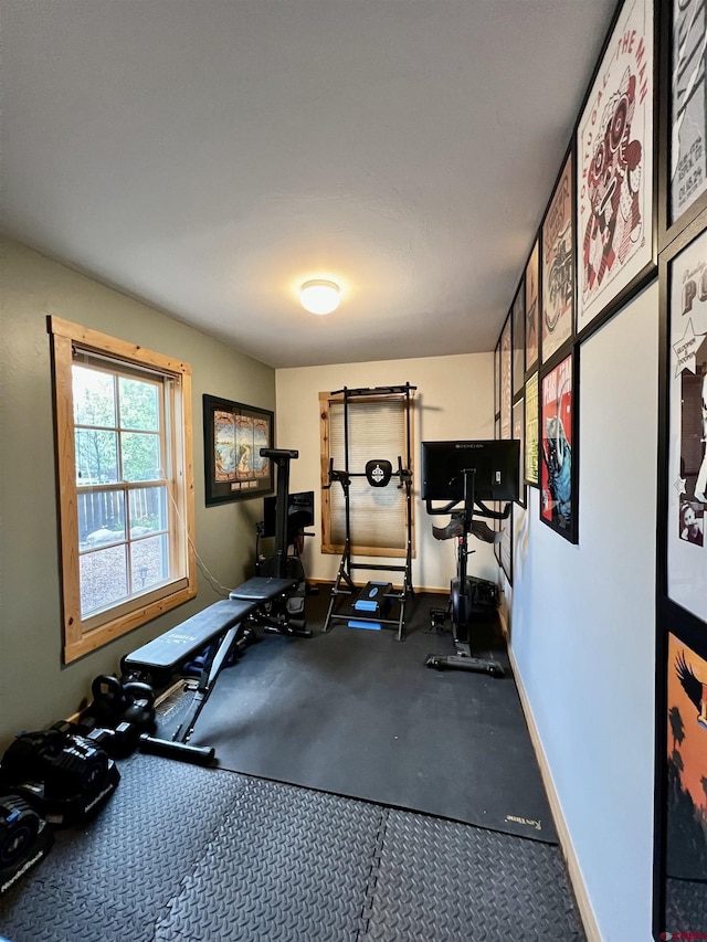 607 Second St Unit B, Crested Butte, CO 81224 - workout room featuring baseboards