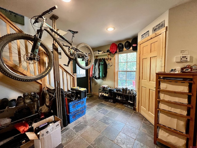607 Second St Unit B, Crested Butte, CO 81224 - mudroom with stone tile flooring and recessed lighting