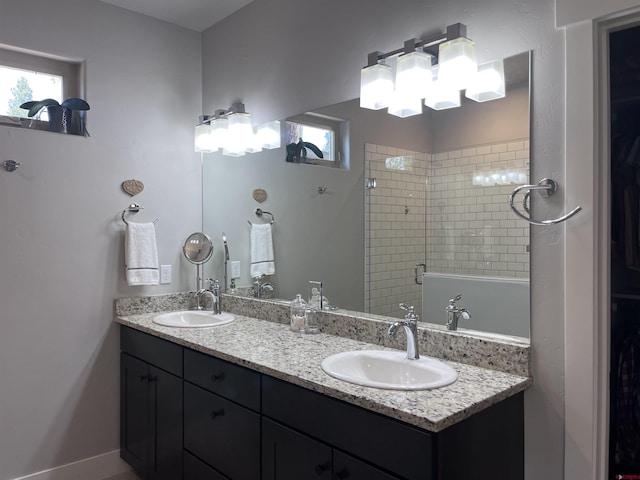 43 Big Bend Loop, Durango, CO 81301 - full bath with double vanity and a shower stall