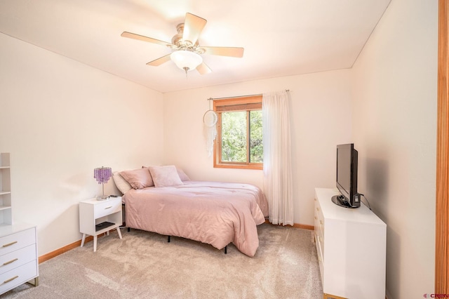 95 Ute Pass W, Durango, CO 81301 - bedroom with light carpet and ceiling fan