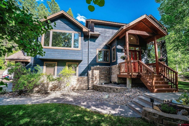 95 Ute Pass W, Durango, CO 81301 - view of front of property with stone siding