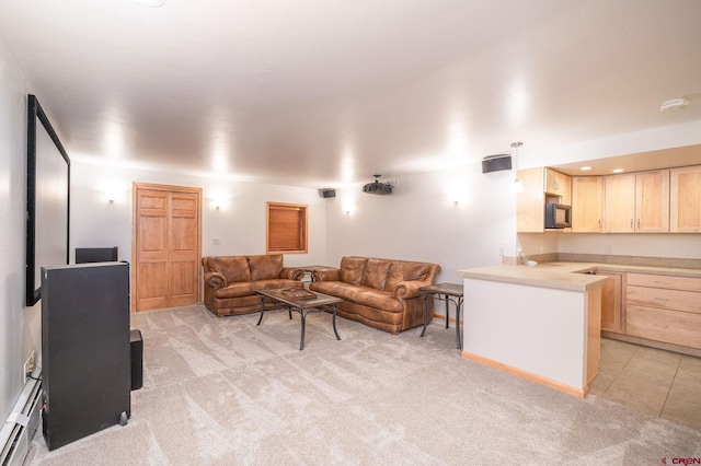 95 Ute Pass W, Durango, CO 81301 - living area featuring baseboard heating and light colored carpet