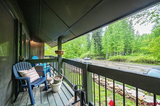 166 Yankee Girl Ct Unit 313, Durango, CO 81301 - balcony featuring a view of trees