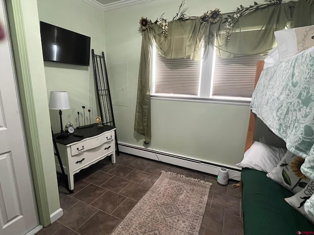 1250 Snowden St, Silverton, CO 81433 - bedroom with a baseboard heating unit and ornamental molding