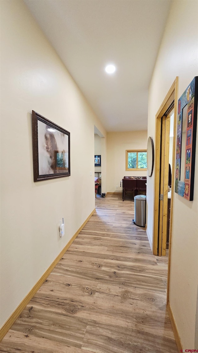 67 Gleneagles Dr, Durango, CO 81301 - hallway with wood finished floors and recessed lighting