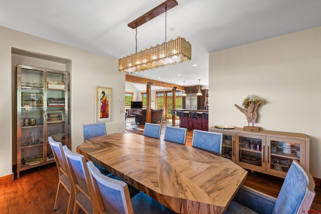 322 Wapiti Ln, Crested Butte, CO 81224 - dining area with wood finished floors and recessed lighting