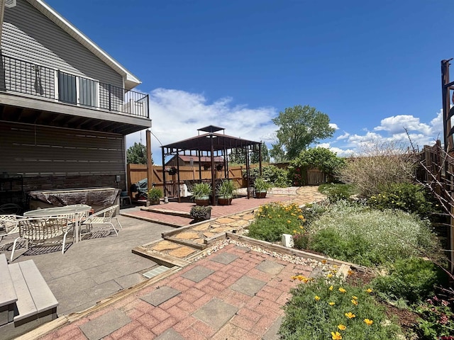 12689 6100th Rd, Montrose, CO 81401 - patio / terrace with a gazebo, a patio, a fenced backyard, and outdoor dining space