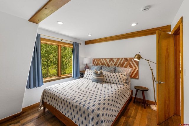 41 Cinnamon Mountain Rd, Mount Crested Butte, CO 81225 - bedroom with hardwood / wood-style flooring and recessed lighting