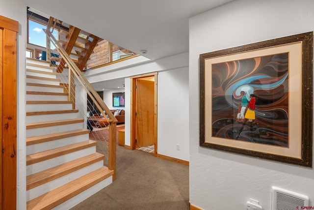 41 Cinnamon Mountain Rd, Mount Crested Butte, CO 81225 - stairs featuring carpet and plenty of natural light