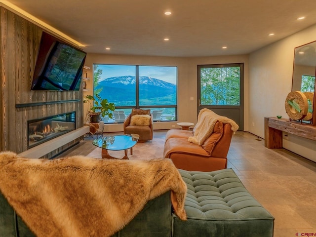 3 Summit Ct, Mount Crested Butte, CO 81225 - living area with recessed lighting and a glass covered fireplace