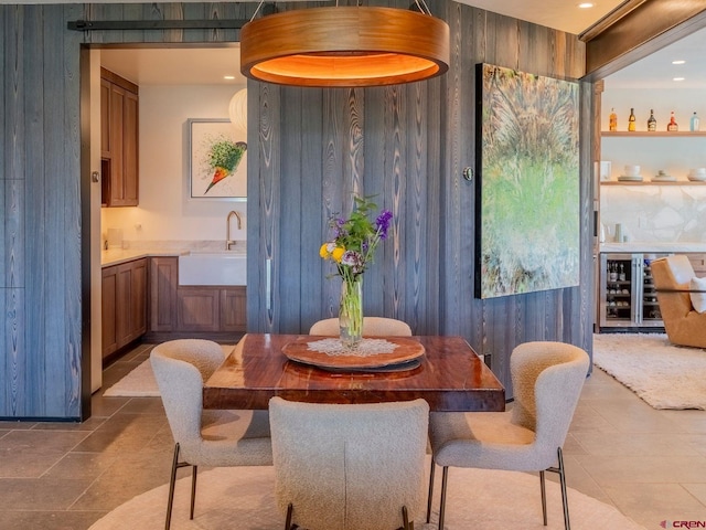 3 Summit Ct, Mount Crested Butte, CO 81225 - dining area featuring tile patterned floors, bar area, and recessed lighting