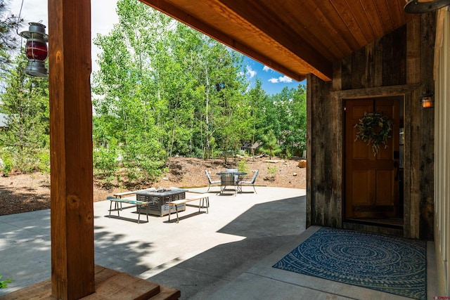 15 Edgemont Way, Durango, CO 81301 - view of patio featuring an outdoor fire pit