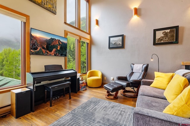 333 S Fir St Unit 101, Telluride, CO 81435 - sitting room featuring plenty of natural light and wood finished floors