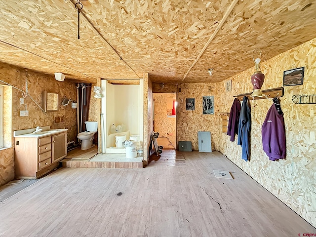 43867 Long Gulch Rd, Crawford, CO 81415 - full bathroom featuring wood finished floors and vanity