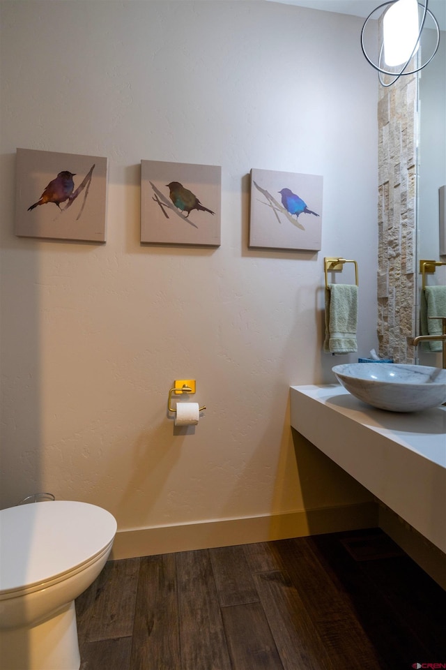 928 Twin Buttes Ave, Durango, CO 81301 - bathroom featuring wood finished floors and vanity