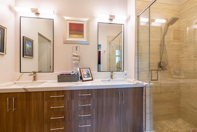 928 Twin Buttes Ave, Durango, CO 81301 - full bath with a stall shower and double vanity