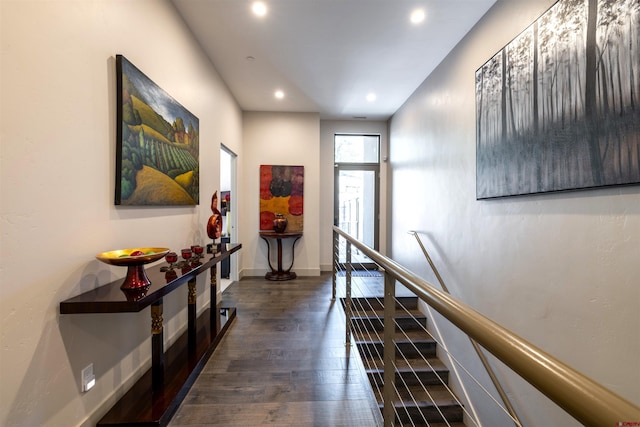 928 Twin Buttes Ave, Durango, CO 81301 - corridor with wood finished floors and recessed lighting