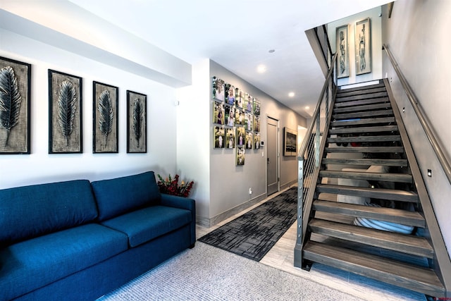 928 Twin Buttes Ave, Durango, CO 81301 - staircase featuring recessed lighting