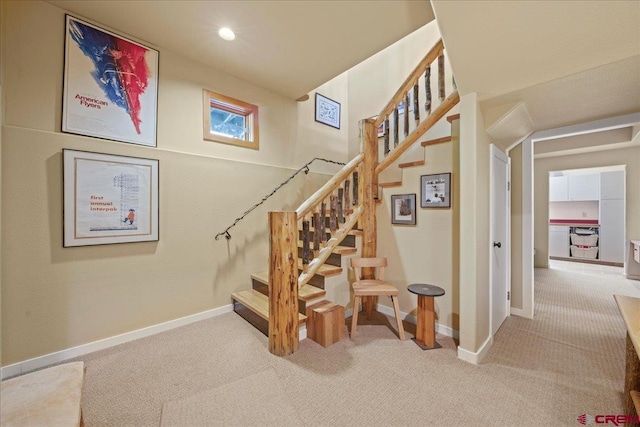122 Juniper Rd, Ridgway, CO 81432 - stairs featuring carpet and baseboards