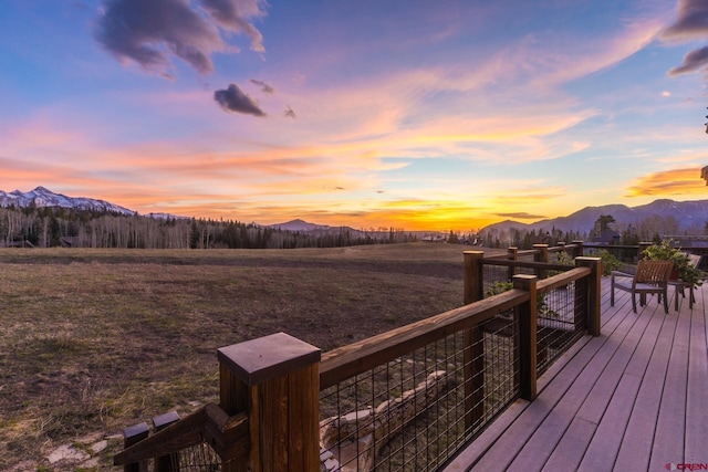 404 Benchmark Dr, Mountain Village, CO 81435 - wooden deck with a mountain view