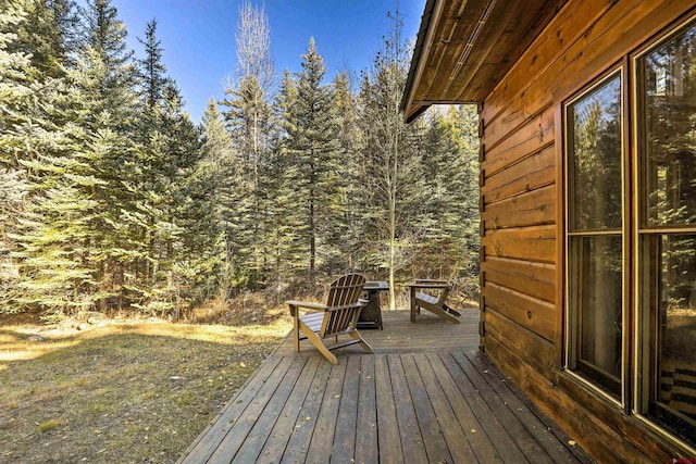 601 W Grimes Creek Rd, Bayfield, CO 81122 - view of wooden terrace