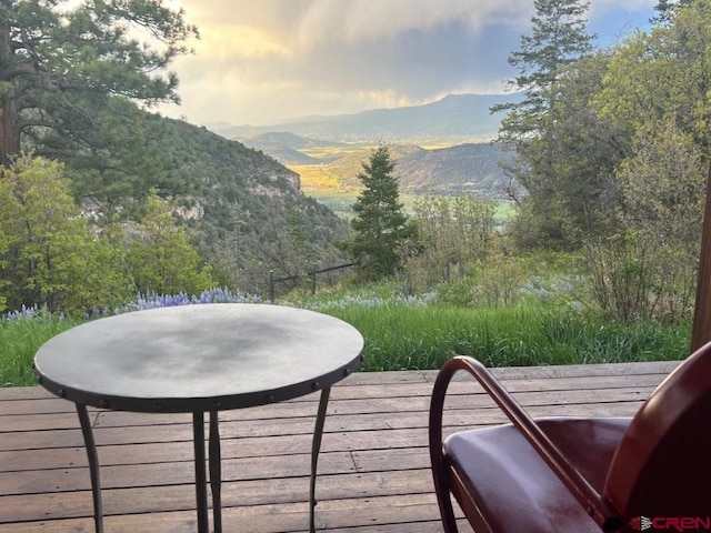 444 Which Way, Ridgway, CO 81432 - wooden terrace with a mountain view