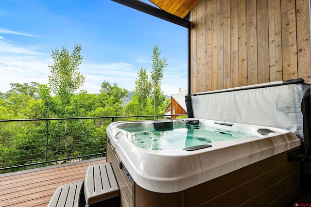 2161 Scout Ridge Rd, Durango, CO 81301 - deck with a hot tub