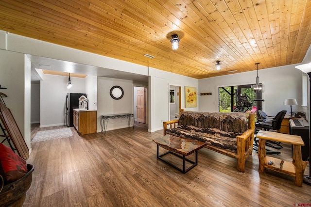 261 Aspen Dr, Durango, CO 81301 - living room with wood ceiling and wood finished floors