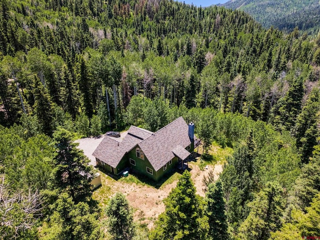 261 Aspen Dr, Durango, CO 81301 - aerial view of property and surrounding area featuring a heavily wooded area